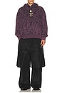 view 4 of 6 Image Print Fleece Hoodie in Plum Purple
