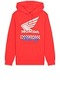 view 1 of 4 x Honda Fleece Hoodie in Red