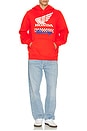 view 4 of 4 x Honda Fleece Hoodie in Red