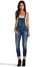 view 1 of 5 Hipster Overall with Leather Strap in Japan Blue