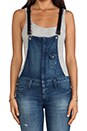 view 5 of 5 Hipster Overall with Leather Strap in Japan Blue