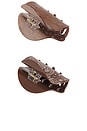 view 4 of 3 Bandana Claw Clip Set in Brown