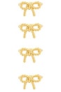 view 3 of 5 Bows Napkin Rings Set Of 4 in 