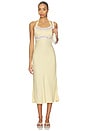view 1 of 3 VESTIDO DARCY SATIN MIDI in Whipped Butter