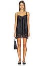 view 1 of 3 VESTIDO FIRST CRUSH SATIN MINI in Black