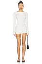 view 1 of 4 X JENNIE Kim Lightweight Jersey Mini Dress in Coconut Cream