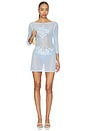 view 1 of 3 La Jardin Crochet Mini Dress in Blue Jay