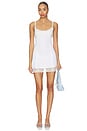 view 1 of 3 Summer Sonnet Satin Mini Dress in Optic White