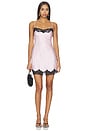 view 1 of 4 X Devon Lee Carlson Liz Silk Slip Mini Dress in Ballerina