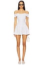 view 1 of 4 Mae Mini Dress in White Polka Dot Print