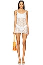 view 1 of 4 Sunshine Crochet Mini Dress in White