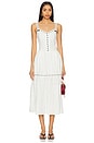 view 1 of 4 X Bella Hadid Bishop Maxi Dress in Salt Air Eyelet