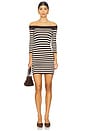 view 2 of 4 X Bella Hadid Saloon Knit Mini Dress in Cowboy Stripe