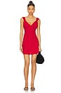 view 1 of 4 Emilia Crepe Mini Dress in Spice Dot Print