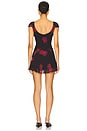 view 3 of 3 Lunarose Chiffon Mini Dress in Black Rose Brushtroke