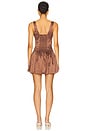 view 3 of 3 Enchantment Sateen Mini Dress in Chocolate Dot