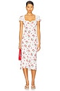 view 1 of 3 Delicate Crepe Midi Dress in Cherry Flower