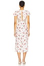 view 3 of 3 Delicate Crepe Midi Dress in Cherry Flower