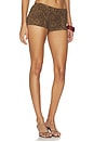 view 2 of 6 Paulina Cotton Ribbed Short in Vintage Cheetah
