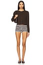 view 5 of 6 Bradley Knit Short in Brown Sugar Stripe