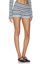 view 2 of 6 Estelle Cloud Knit Short in Blueberry Stripe