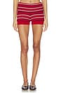 view 1 of 6 Estelle Cloud Knit Short in Strawberry Stripe