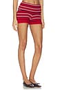 view 2 of 6 Estelle Cloud Knit Short in Strawberry Stripe