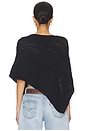 view 3 of 4 Mountain Cable Knit Poncho in Black