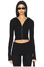 view 1 of 4 Aimee Cloud Knit Hoodie in Black