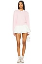 view 4 of 4 Varsity Cable Knit Sweater in Cozy Pink