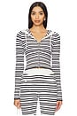 view 1 of 5 Aimee Knit Hoodie in Starlit Stripe