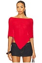 view 1 of 5 Sophie Crochet Poncho in Red Rose