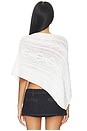 view 4 of 5 MOUNTAIN CABLE KNIT ポンチョ in Cloud White