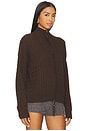 view 2 of 4 Bea Cable Knit Sweater in Chocolate Brown