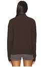 view 3 of 4 Bea Cable Knit Sweater in Chocolate Brown