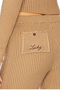 view 6 of 6 X Bella Hadid Texas Ribbed Knit Pant in Caramel
