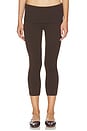 view 1 of 6 PANTALON MILO CLOUD KNIT CAPRI in Chocolate Brown