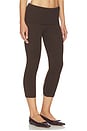 view 2 of 6 PANTALON MILO CLOUD KNIT CAPRI in Chocolate Brown