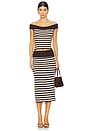 view 5 of 6 X Bella Hadid Tucker Midi Skirt in Cowboy Stripe