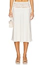 view 1 of 6 Harper Satin Midi Skirt in Heaven