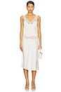 view 5 of 6 Harper Satin Midi Skirt in Heaven