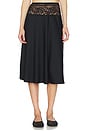 view 1 of 6 Harper Satin Midi Skirt in Black