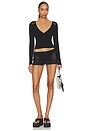 view 5 of 6 FALDA ARLO CROCHET MINI in Black