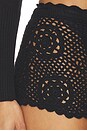 view 6 of 6 FALDA ARLO CROCHET MINI in Black