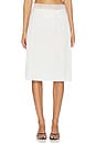 view 1 of 6 Laura Silk Midi Skirt in French Pearl