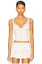 view 1 of 4 Lilia Sateen Corset Top in Feather