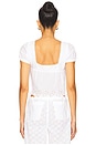 view 3 of 4 Princess Gauze Blouse in Daisy Eyelet in White Eyelet