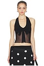 view 1 of 4 May Mesh Halter Top in Black
