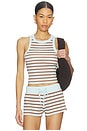 view 1 of 5 Emma Thermal Tank Top in Verona Stripe
