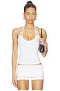 view 1 of 4 X JENNIE Nora Cotton Jersey Halter Top in Optic White